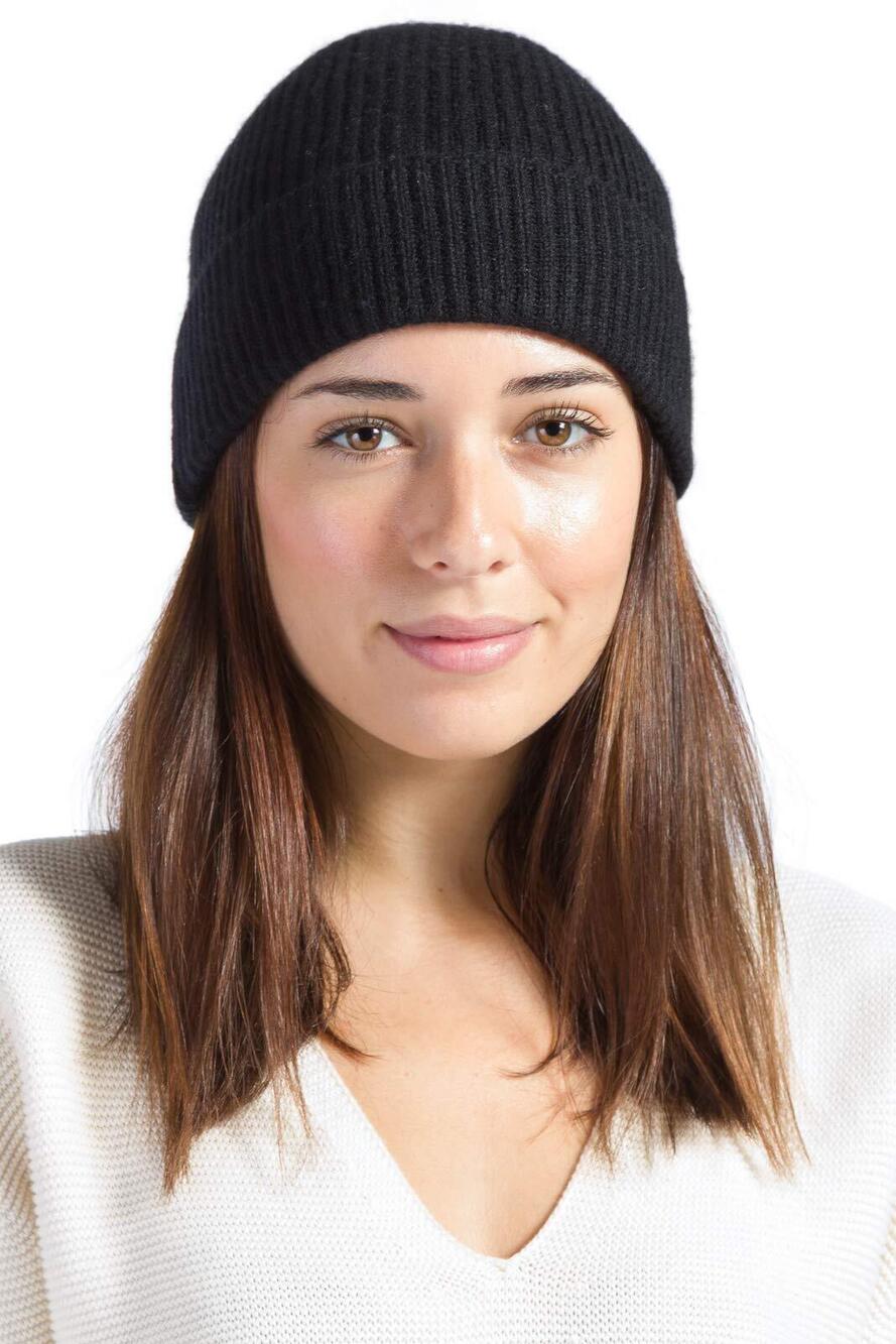 1792 100% Cashmere Beanie Black